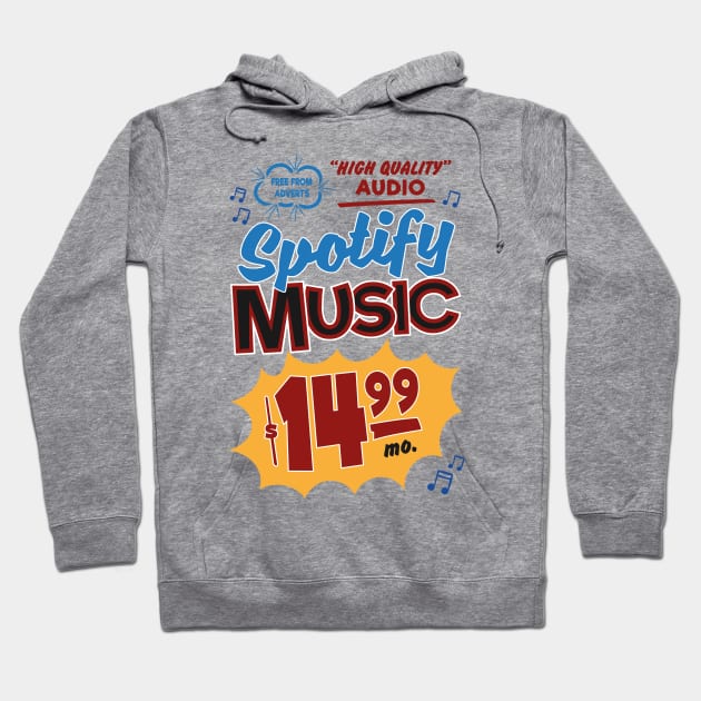 Spotify Retro Sign Hoodie by iannorrisart